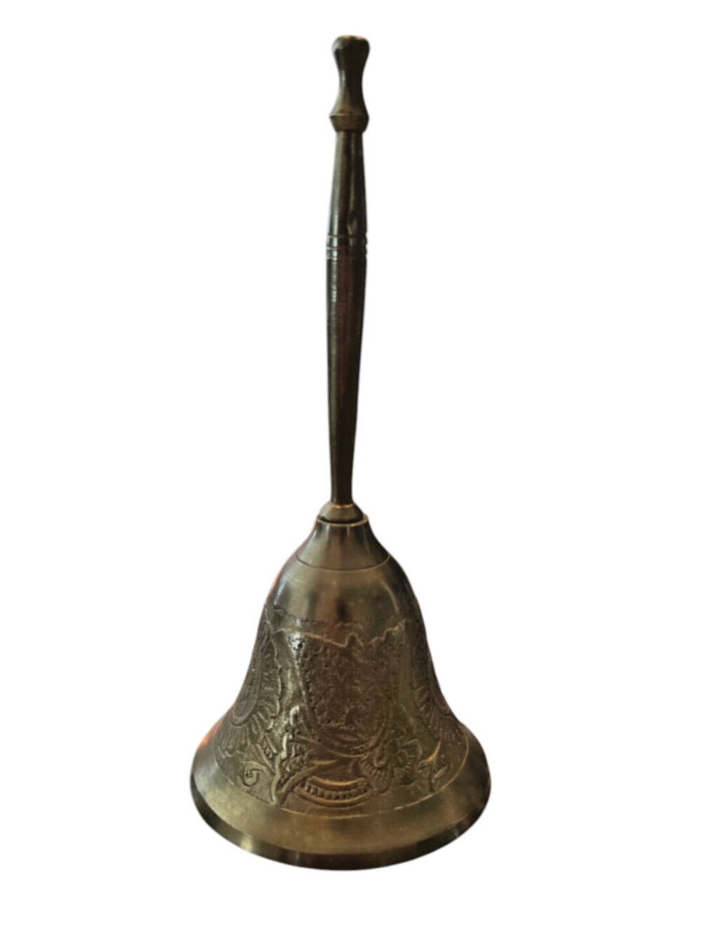Vintage 1940s India Brass Handheld Decorative Bell